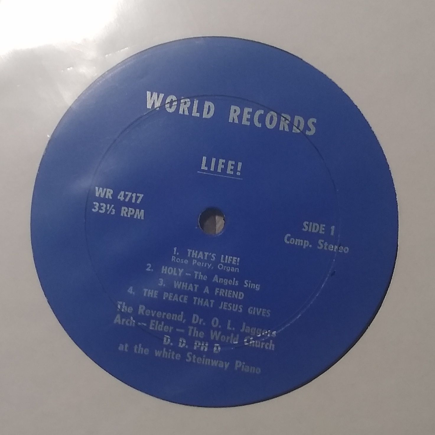 Reverend Dr. O.L. Jaggers - Life [World Records, ?, LP]