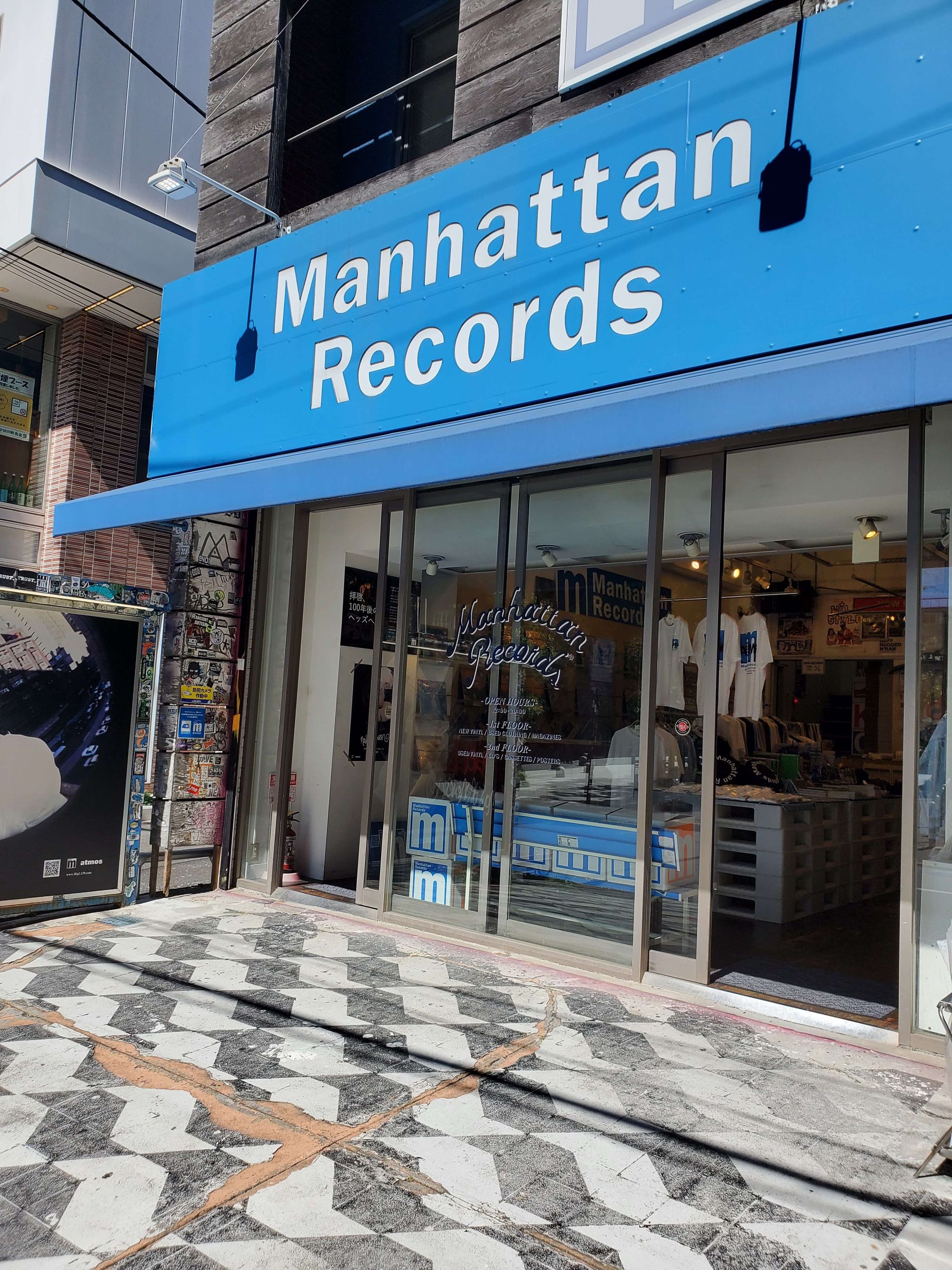 Facade of Manhattan Records in Shibuya